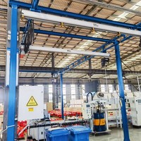 Aménagement personnalisé de la voie de circulation KBK pour s'adapter à la couverture de la station de travail et au système de levage de flux de matériaux pour la manutention des matériaux en usine