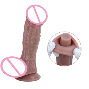 5.8cm Thick Silicone Squirting <b>Dildo</b> With Suction Cup Soft Realistic Ejaculation Anal Plug Stimulator for Men Women Masturbation - Product Image 2