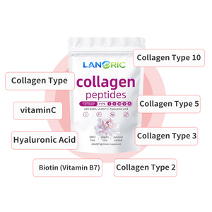 Polvere di Collagene Multi-<span class=keywords><strong>Peptide</strong></span> OEM ODM Senza OGM da Bovini Alimentati ad Erba con Biotina, Vitamina C e Acido Ialuronico per lo Sbiancamento della Pelle - Product Image 2