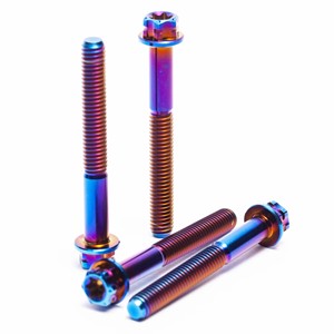 Pernos Hexagonales de Aleación de Titanio Anodizado, Cabeza Plana, Estándar DIN Clase 10.9 y 12.9, M5 M6 M8 M10 para Motocicleta - Product Image 1