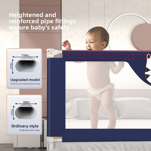 Barrière de lit bébé réglable en hauteur, barrière de sécurité avec maille respirante, anti-chute pour les tout-petits, pour tous les types de lits - Product Image 6