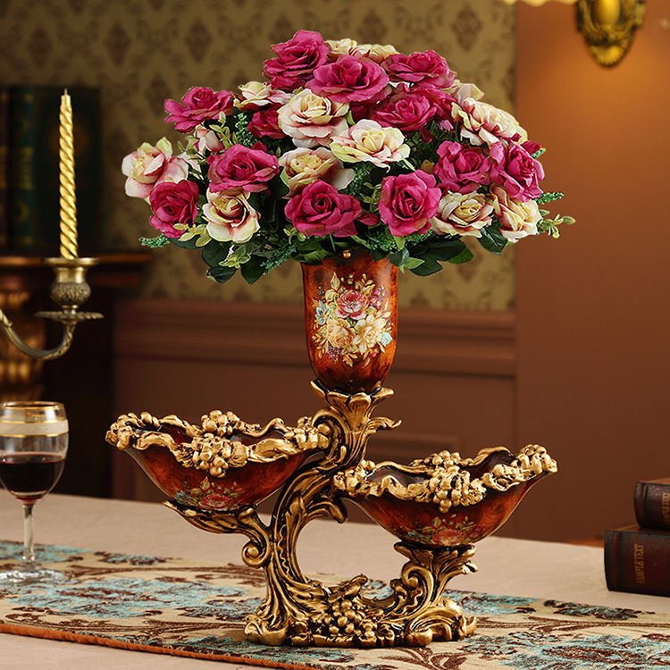 vase+ 4 pieces flowers