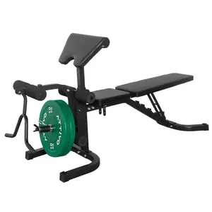 Vigfit Adjustable Weight Bench With Preacher Curl Pad And Leg Developer For Full-Body Workout