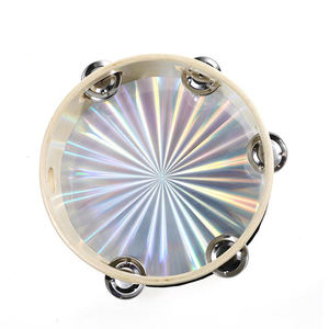 <span class=keywords><strong>Instrumento</strong></span> de tambor educativo Musical de percusión de fábrica para Ktv parte Metal Jingles pandereta para Iglesia tambor de mano de 6 pulgadas - Product Image 2