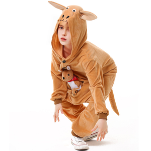 可爱Cosplay袋鼠婴儿服装亲子男孩动物装扮儿童中性连帽 - Product Image 4