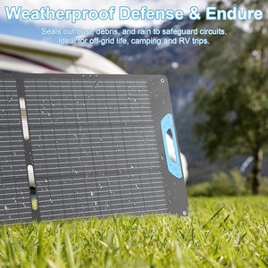 200W/400W Portable Foldable <b>Solar</b> <b>Panel</b> for Power Station, 23.5% High Efficiency <b>Solar</b> Charger with 5-in-1 Adapter <b>Cable</b> - Product Image 3