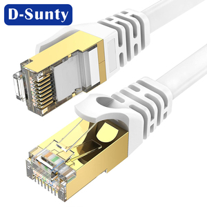 Custom Shielded <b>Ethernet</b> <b>Cable</b> White RJ45 UTP FTP Cat7 FLAT High-Density Bulk Network <b>Cable</b> 0.5m to <b>100m</b> Indoor WiFi Length - Product Image 6