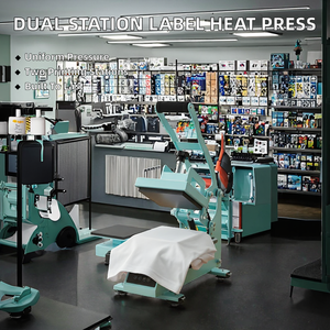 New Manual 15*15cm Dual Station <b>Label</b> Heat Press <b>Machine</b> for T-Shirt Printing Sublimation Even CH2538 Dual Station Design Effici - Product Image 5