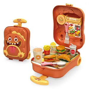 Leemook 2合1儿童假装玩玩具塑料汉堡薯条游戏屋玩具厨房套件