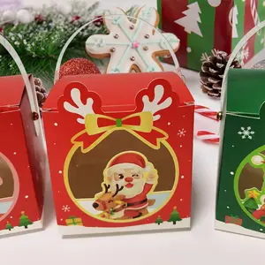 กระดาษแข็งกล่องใส่ลูกอมกล่องแอปเปิ้ลช็อกโกแลตกล่องของขวัญคริสต์มาส