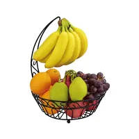 מודרני עיצוב שולחן פירות סל מתלה אפל ארגונית Rack עם בננה קולב