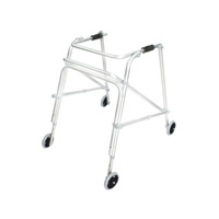 Marcheurs handicapés légers en aluminium d'escalier de mobilité argentée médicale d'entraînement avec des roues pour des adultes