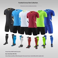 Neues Herren Atmungsaktives Mesh-Fußballtrikot-Set Gestreiftes Einfarbiges Muster Outdoor-Trainingsjacke Anpassbar für Firmenaufträge