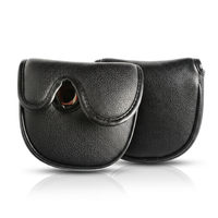 Housse de tête de club de golf classique sportive en cuir PU et serviette de sport, avec sangle élastique, compatible avec les clubs Driver, Fairway Wood et Hybrid, pour hommes et femmes, luxe