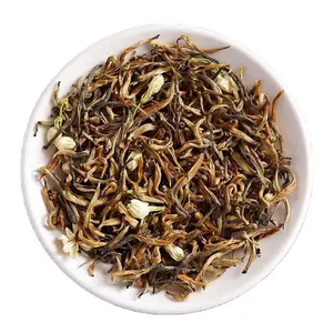 Brotes de té negro con sabor a Jazmín chino de alta calidad, té negro Yunnan Jasmine Dianhong