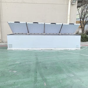 Gabinete de Hielo abierto superior del congelador de pecho profundo horizontal comercial de tres/cuatro puertas para exhibir la carne de pescado utilizada para congelar - Product Image 1