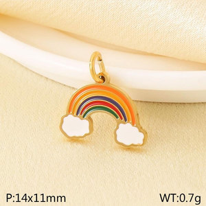 Custom DIY 14k 18k PVD Gold Plated Jewelry 316L Stainless Steel <b>Bracelet</b> Kawaii Bulk <b>Rainbow</b> Charms for <b>Bracelet</b> Necklace - Product Image 6