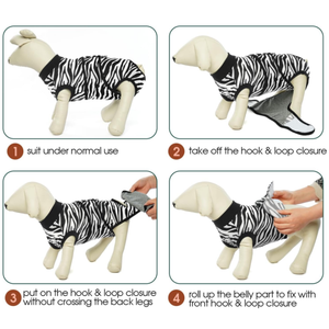 WL 7A 급 항균 직물 남성 여성 개 봄 여름 수술 후 복구 세트 의류를위한 Onesie 애완 동물 의류 - Product Image 3