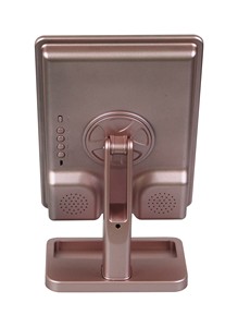 Espejo cuadrado de escritorio para cosmética, espejo Led de maquillaje con altavoz inalámbrico BT, OEM - Product Image 5