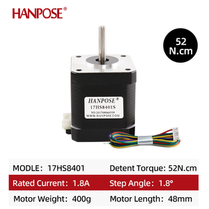 มอเตอร์สเต็ปเปอร์ <span class=keywords><strong>HANPOSE</strong></span> คุณภาพสูง สำหรับเครื่องพิมพ์ 3 มิติ รุ่น Nema17 12V 17HS8401S ขนาด 48 มม. ได้รับมาตรฐาน CE และ RoHs ราคาประหยัด - Product Image 2