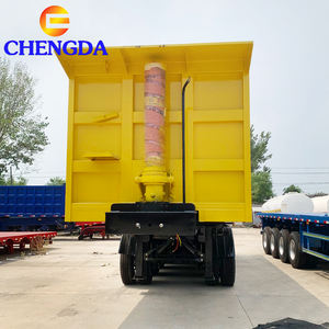 Semi-<span class=keywords><strong>remorque</strong></span> benne basculante latérale hydraulique à trois essieux pour charges lourdes 60-80 tonnes, avec benne arrière, pour le transport en Chine - Product Image 3