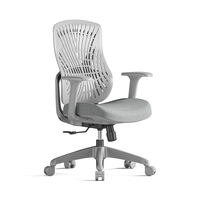 Chaise de bureau ergonomique à dossier haut pivotante avec support lombaire dynamique réglable, dossier ventilé en plastique et mécanisme d'inclinaison – Modèle exécutif