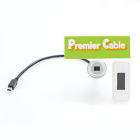 Câble d'extension USB Mini-B mâle vers femelle à montage sur panneau, boîtier métallique, MiniUSB encastré pour équipement industriel