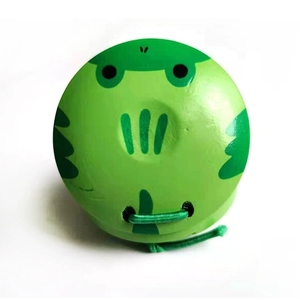 Wholesale Painted Wooden Round Castanets Ladybug Frog Cartoon Pattern Children Clapper Preschool Teaching <b>Musical</b> Instrument - Product Image 5