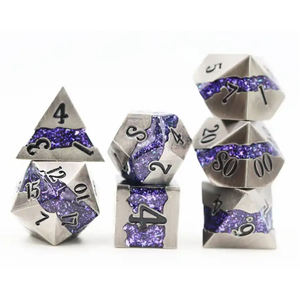 Hete Verkoop Aangepaste Rpg Dnd Metalen Scherpe Rand Bewegende Drakenoog Dobbelstenen - Product Image 3