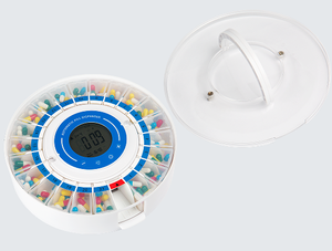Boîte à pilules Wi-Fi, distributeur automatique de pilules à 21 compartiments avec alarmes, verrouillage et compartiments amovibles pour les personnes âgées - Product Image 3