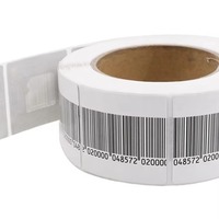 Étiquette antivol flexible à code-barres pour supermarchés, système antivol électronique, étiquette DR en plastique 8,2 MHz 30x40 mm, homologuée CE/ISO