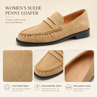 Mocassins plissés pour femmes, chaussures plates décontractées à enfiler
