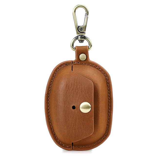 Crazy Horse Leather Wireless Earphone Protective Cover case for sony Wf-1000xm5 case with Keychain Headphone Cover