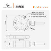 Capteur de force de compression miniature Sbt730, haute précision 0,3 %, acier inoxydable, protection IP66, sortie MV/V, certifié CE ROHS