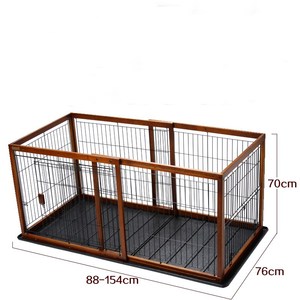 Il legno massello può essere allungato per regolare il recinto del recinto della gabbia del cane da compagnia Mu Shiba <span class=keywords><strong>dog</strong></span> toilette per cani di taglia grande, piccola e media - Product Image 3