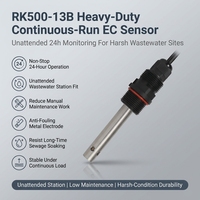 Capteur EC robuste à fonctionnement continu avec électrode métallique anti-salissure pour sites d'eaux usées difficiles, fonctionnement autonome 24h/24