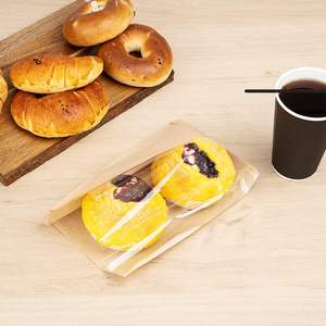 Bolsas de Papel Kraft Desechables Ecológicas de 5.24x6.35x25.40cm con Ventanas Laterales Resistentes a la Humedad <span class=keywords><strong>para</strong></span> Aperitivos, Galletas, Palomitas de Maíz, Papas Fritas - Product Image 6