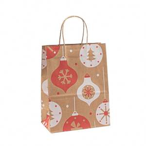 Bolsa de Papel Kraft Biodegradable Ecológica Personalizada con su Propio Logotipo para Regalos de Navidad o Cumpleaños, con Asa - Product Image 2