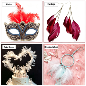Plumas <span class=keywords><strong>de</strong></span> Ganso Decorativas para San Valentín y el Día <span class=keywords><strong>de</strong></span> la Madre, Decoración Ambiental, Fabricación <span class=keywords><strong>de</strong></span> Joyería, Accesorio <span class=keywords><strong>de</strong></span> Estilo Bohemio - Product Image 5