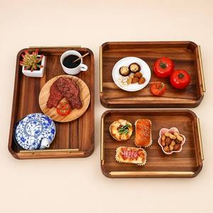 Plato Rectangular Ecológico de Madera de Nogal Negro Japonés para Servir Dim Sum, Pasteles, Té y Cena en Hoteles - Product Image 2