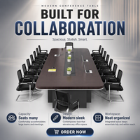 Table de conférence extensible en bois sur mesure, moderne et luxueuse, pour hôtels, écoles, bureaux à domicile, hôpitaux