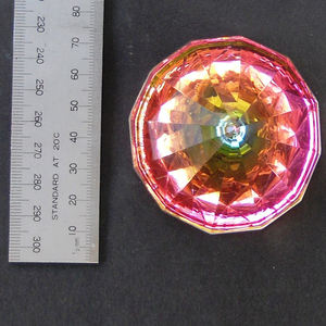 गुंबद के साथ क्रिस्टल इंद्रधनुष Faceted शंकु पिरामिड Paperweight MH-F0577 - Product Image 5