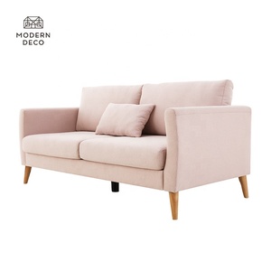 Sofá moderno de 3 plazas, tapizado en tela rosa, escandinava, color verde, gris, beige, crema y azul, HN-041 - Product Image 4