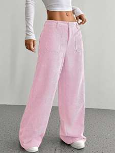 Collection Automne/Hiver Pantalons décontractés pour femmes européens et américains <span class=keywords><strong>de</strong></span> style décontracté à plusieurs poches taille haute confortables élégants extensibles - Product Image 2