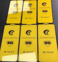 Protection d'écran en verre trempé ultra-fin 9H 3D Grade AAA avec colle intégrale pour téléphone portable 6,1/6,5 pouces (modèles 11-14)