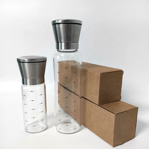 Moulin à sel et poivre premium avec ligne de mesure, shaker à épices en verre à granulométrie réglable pour la <span class=keywords><strong>cuisine</strong></span> et les assaisonnements de barbecue - Product Image 1