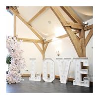 Letrero de marquesina de pie personalizado para exteriores de 4 pies Letras de amor LED gigantes y letras grandes con números