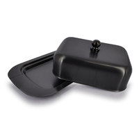 Accessoires de cuisine Boîte à fromage personnalisée pour beurre Ensemble de rangement du beurre Plat à beurre rectangulaire en acier inoxydable avec couvercle