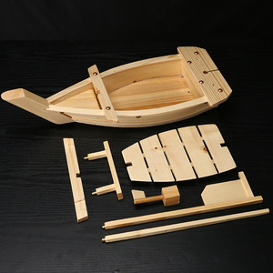 Bandeja de servir de bambú y madera para sushi japonés CuiZhu, para uso en hoteles - Product Image 4
