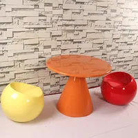 Fauteuil lounge moderne en fibre de verre en forme de pomme pour enfants, pour usage extérieur et intérieur - Siège de loisirs pour hôtel et salon
